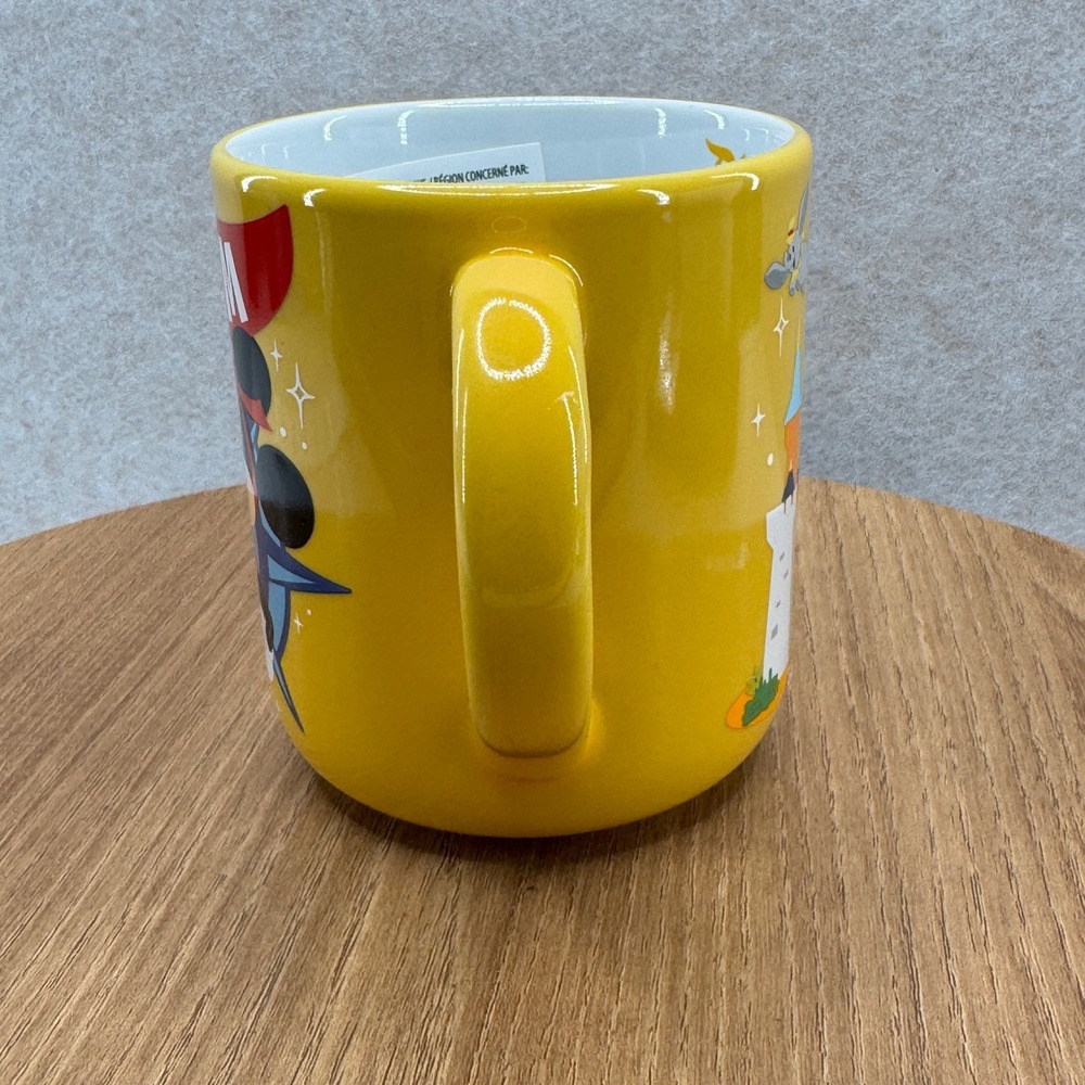 Disney Minnie Mouse Mom Disneyland Mug 17oz Yellow Disneycore Souvenir Castle - Picture 2 of 8